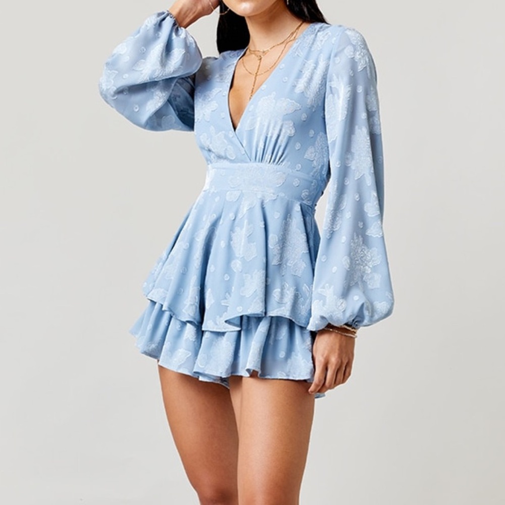 Floral Jacquard Romper